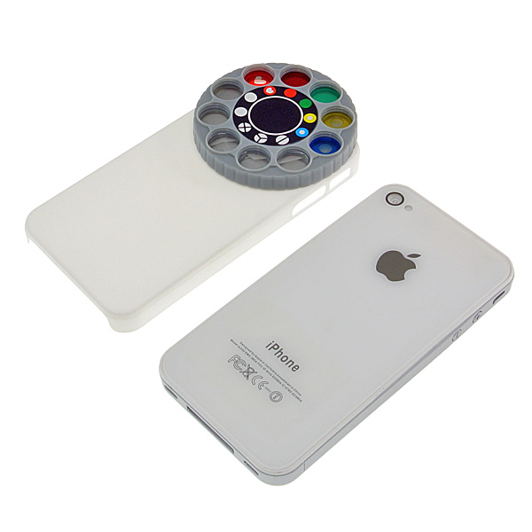 【上海問屋限定販売】 iPhone4 4Sに装着するだけでオモシロ写真が撮れる レンズフィルターつきケース　販売開始