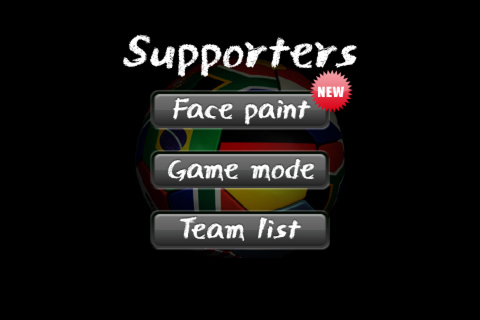 オリンピックはこれでサッカーを熱く、熱く、応援しよう！                        iPhoneアプリ『Supporters』に     更に盛り上がる新機能『フェイスペインティング』、追加です