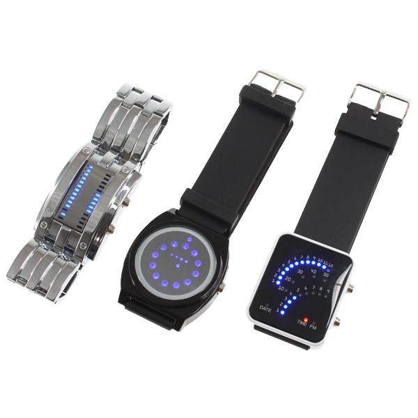 【上海問屋限定販売】 見慣れるまでは見づらい腕時計？ 新感覚表示　LED腕時計　販売開始
