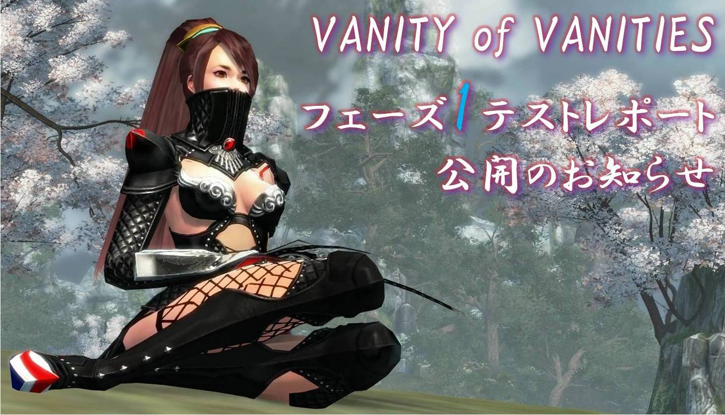 新作PC オンラインゲームタイトル「VANITY of VANITIES」 フェーズ1 テストレポート公開のお知らせ
