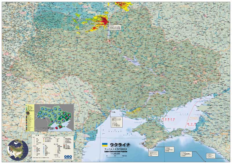 関心を集める国、話題のエリアがオンデマンド印刷の地図に！　MAPSHOPにて『日本国の排他的経済水域と資源』「朝鮮半島全域『ウクライナ全域』などの地図を取扱い開始！