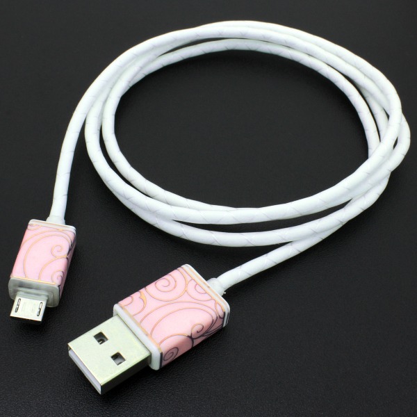 【上海問屋限定販売】 ウットリするほど美しい　micro USBケーブル　販売開始 癒し系LEDセラミックの高級感