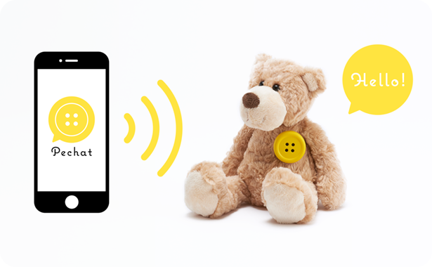博報堂初のデジタルデバイス商品企画・販売事業 ぬいぐるみをおしゃべりにするボタン型デバイス「Pechat」に エーアイの音声合成AITalk®が採用