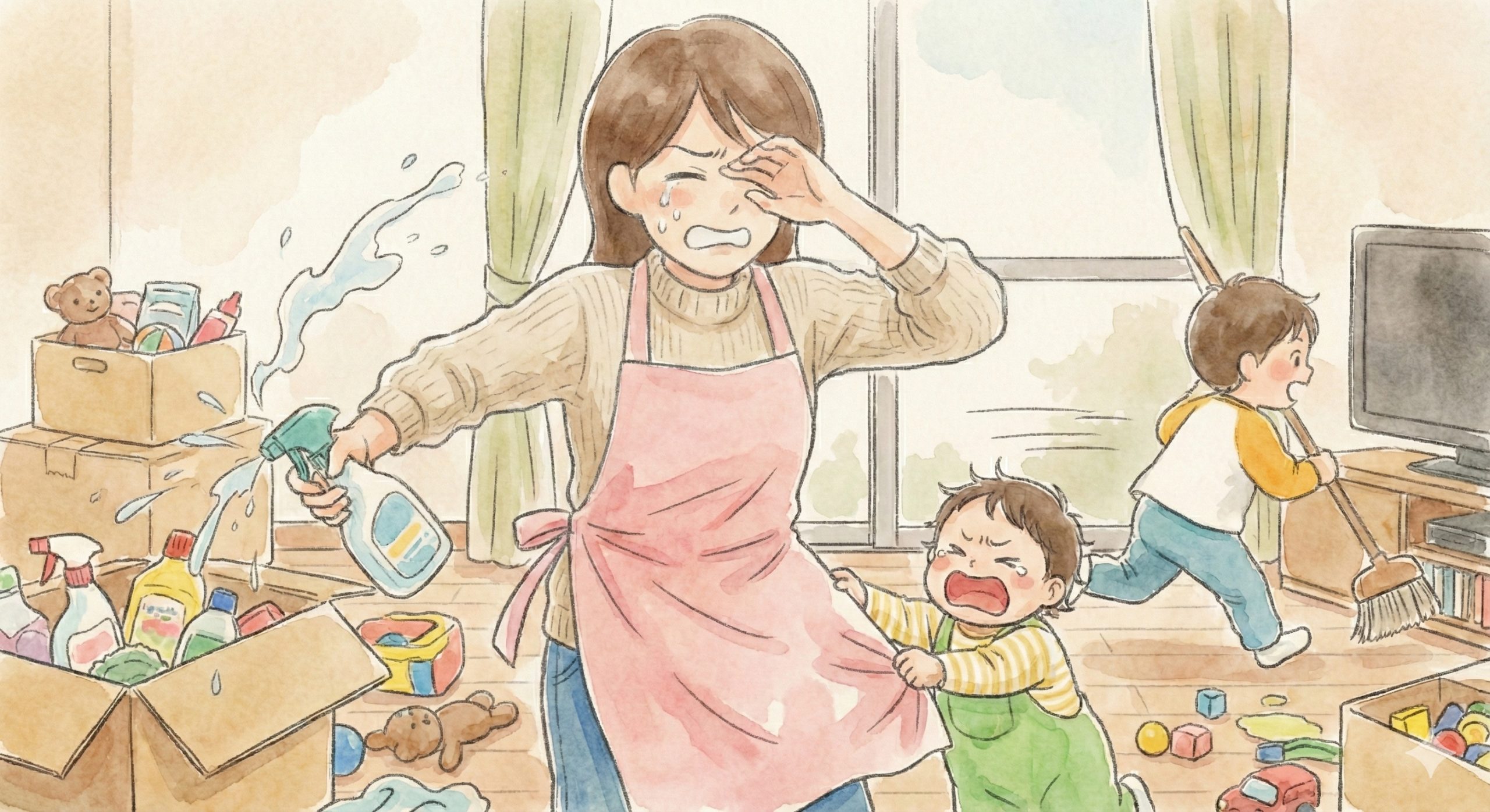 年末大掃除シーズンの「目のトラブル」、1年で半数が経験<br>子育て世代では7割超、薬剤が目に飛ぶトラブル3倍超<br>～要注意は風呂場のカビ取り、子育て世代など掃除頻度の高さも背景に～